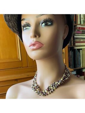 Freshwater Pearl Necklace Choker Multicolor Strand